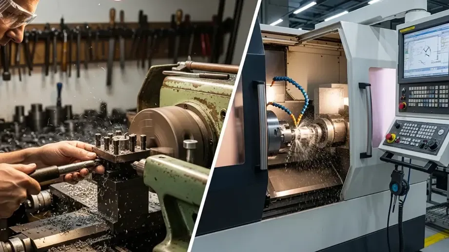 تقابل سنت و فناوری: تراشکاری دستی در برابر تراشکاری CNC