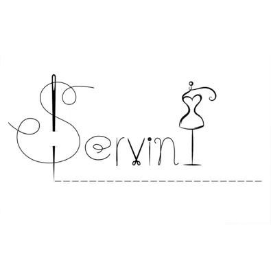 لوگوی آموزشگاه خیاطی و طراحی لباس سروین